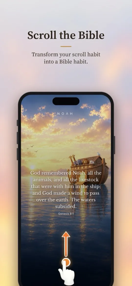 Noah Visual Reader showing a Scripture page on iPhone